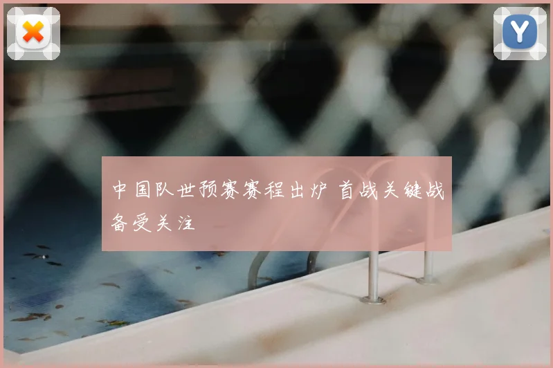 中国队世预赛赛程出炉 首战关键战备受关注